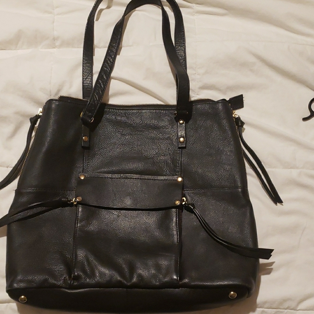 Kooba Black Leather Tote Bag